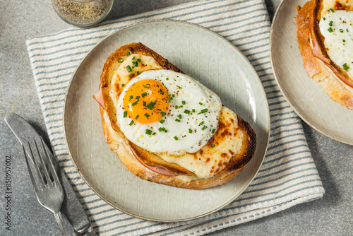 French Croque Madame Sandwich