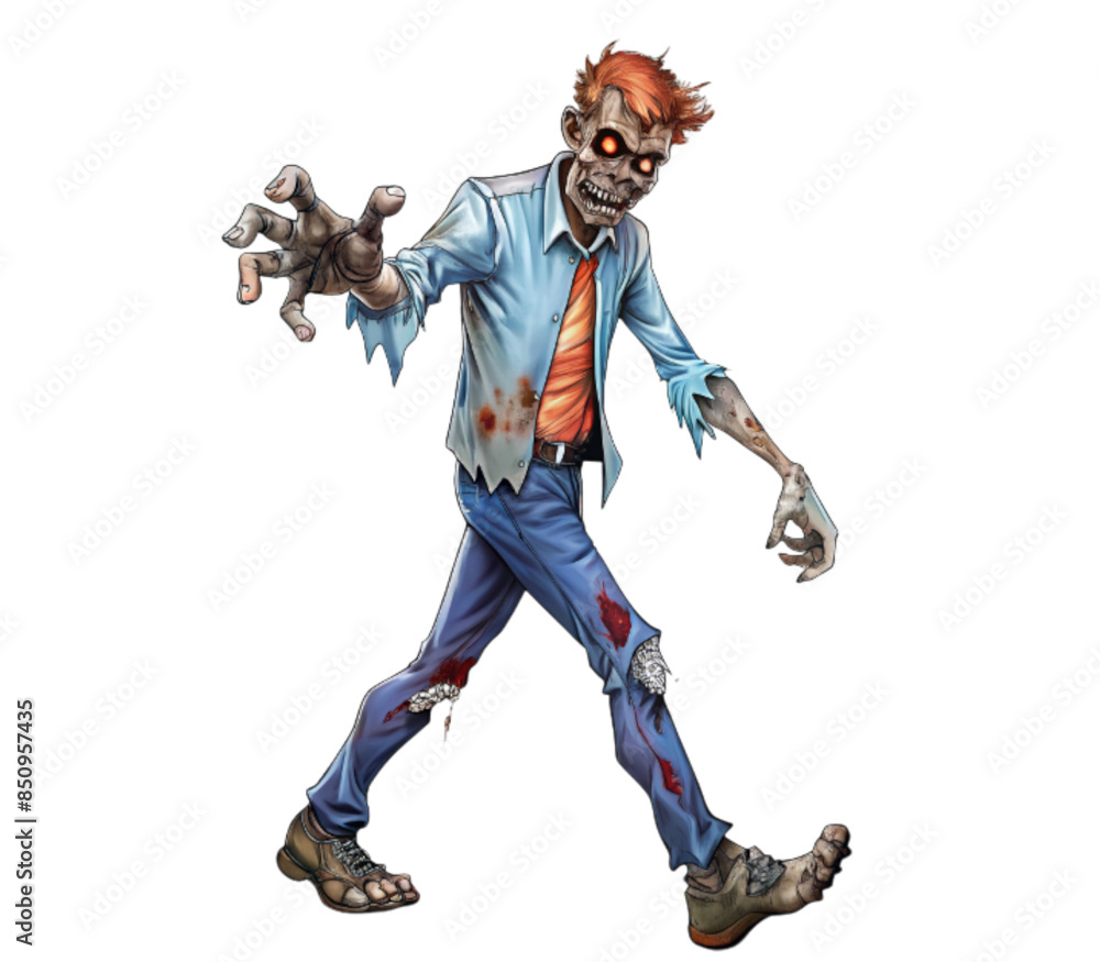 Fototapeta premium Walking Skeleton Zombies-