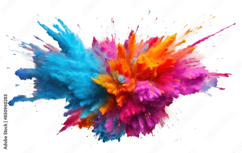 Fototapeta premium PNG Powder painting art white background.