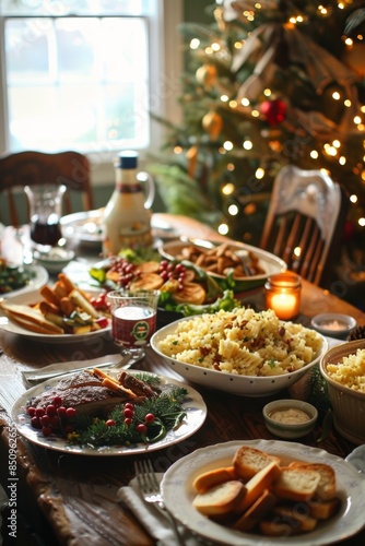 Gluten-Free Holiday Feast with Traditional Dishes for Festive Celebrations and Gatherings