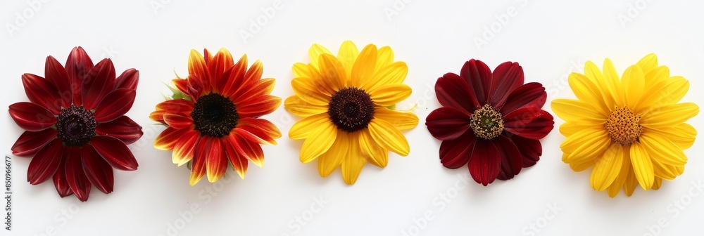 Vibrant Sunflowers on White Background for Summer Decor Generative AI Vibrant Sunflowers on White Background for Summer Decor Generative AI