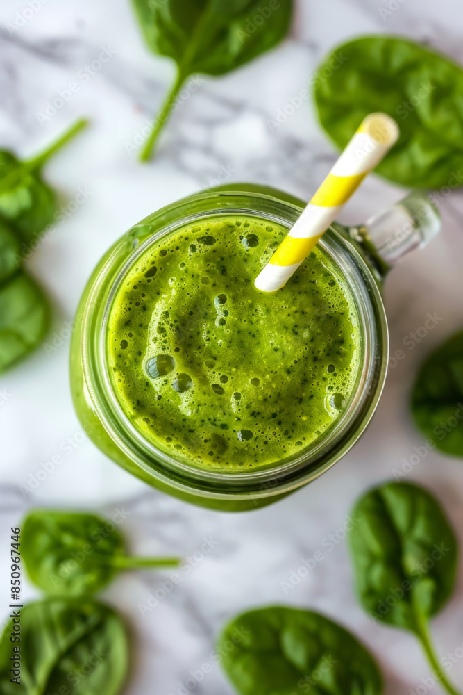 Healthy Green Smoothie in Jar Healthy Green Smoothie in Jar