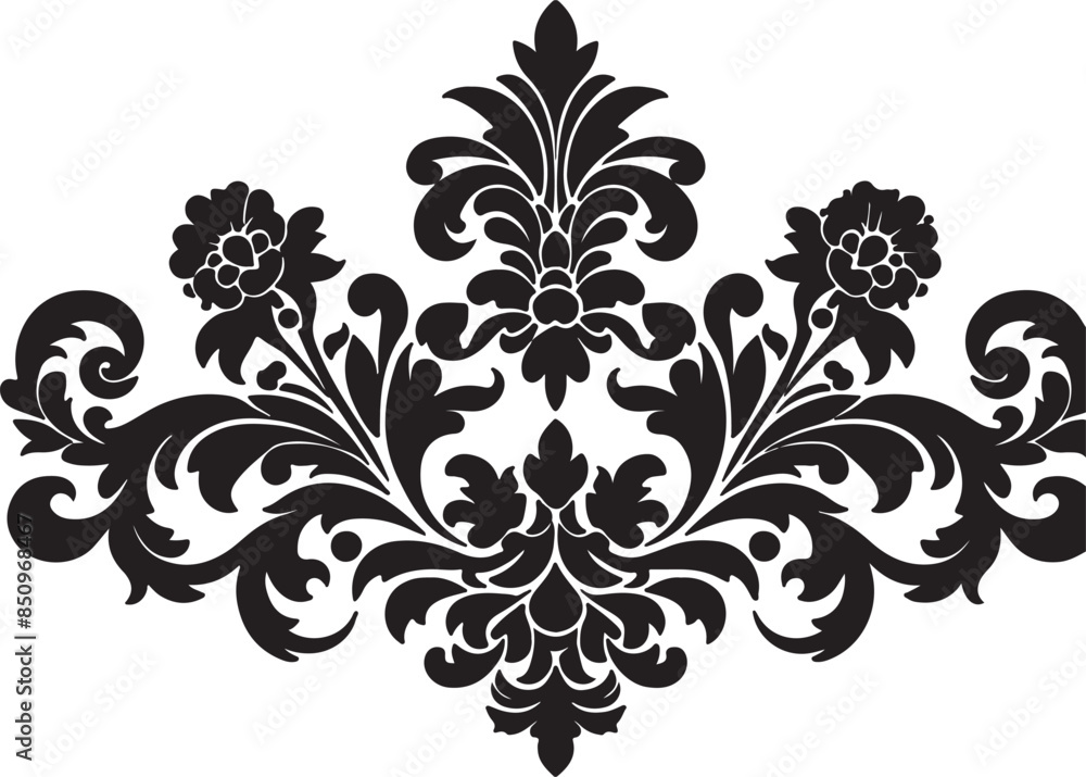 abstract floral border design silhouete vector illustration abstract floral border design silhouete vector illustration