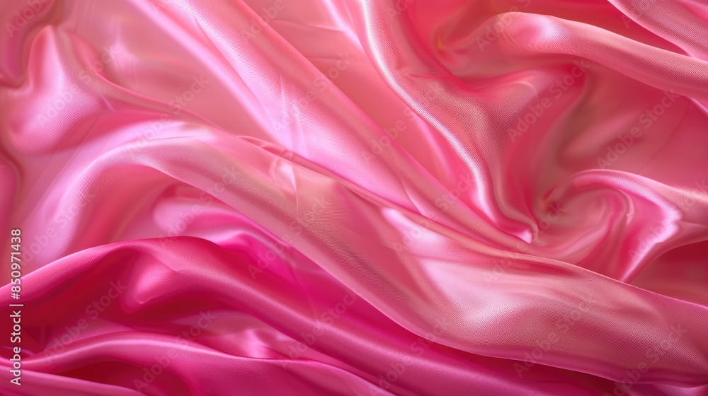 Fototapeta premium Vibrant Pink Silk Material Canvas