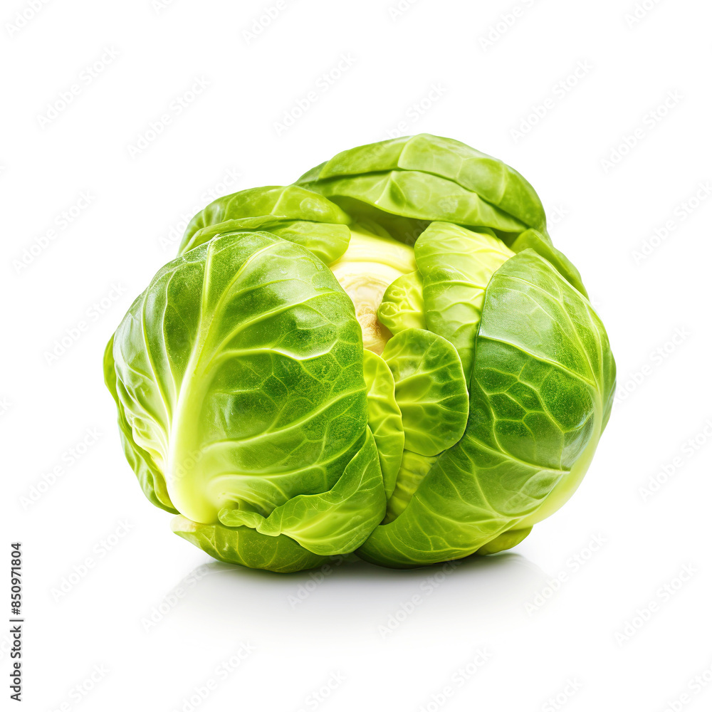 Brussel sprout isolated on white background, clipping path, full depth of field Brussel sprout isolated on white background, clipping path, full depth of field