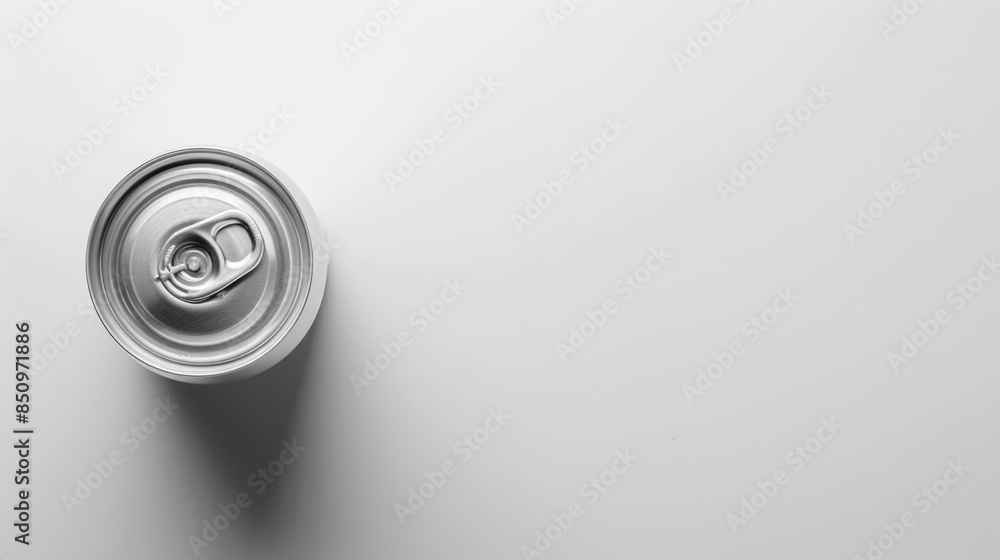 A Single Aluminum Can on a White Background A Single Aluminum Can on a White Background