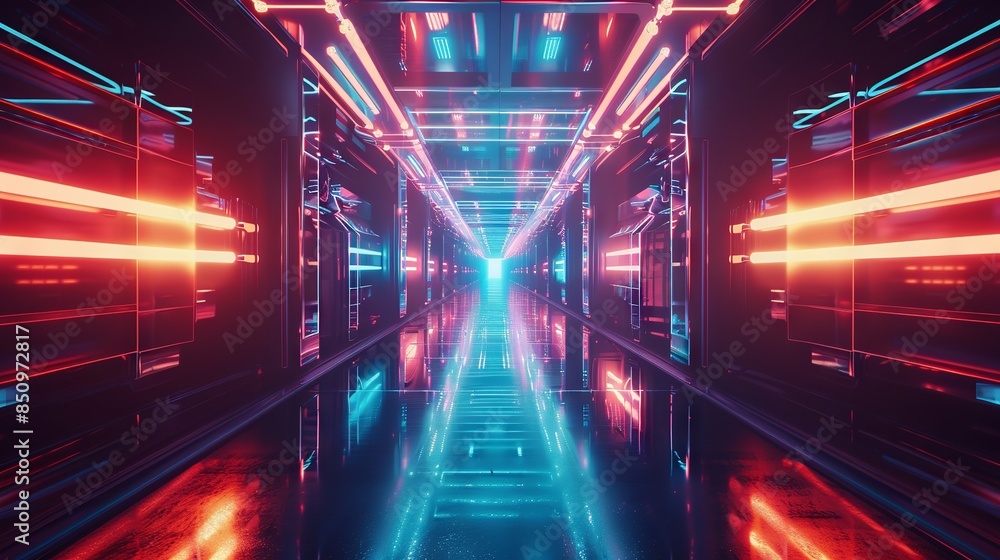 Fototapeta premium Neon style background