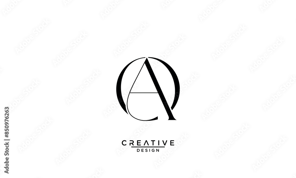 AAO, OA, A, O, Abstract Letters Logo Monogram AAO, OA, A, O, Abstract Letters Logo Monogram