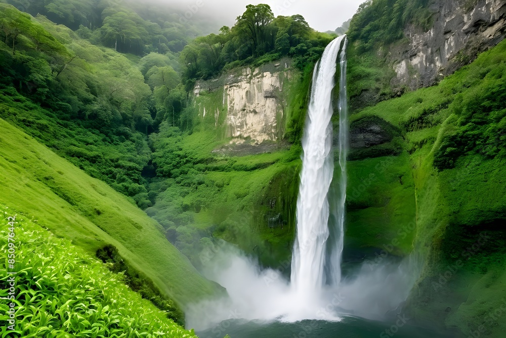 Lush Green Forest Waterfall Lush Green Forest Waterfall