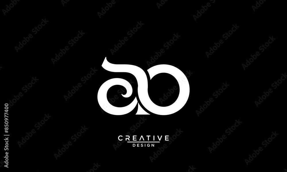 AAO, OA, A, O, Abstract Letters Logo Monogram AAO, OA, A, O, Abstract Letters Logo Monogram
