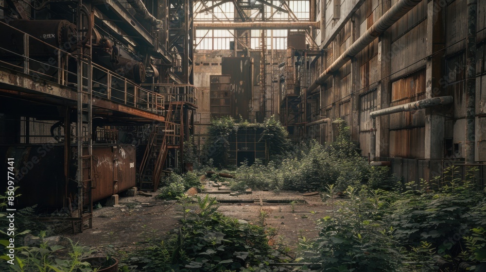 abandoned factory in the city abandoned factory in the city