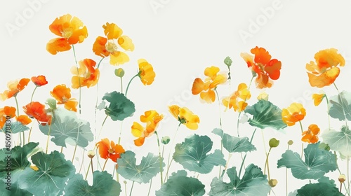 Vibrant Watercolor Flowers for Spring Decor Generative AI photo