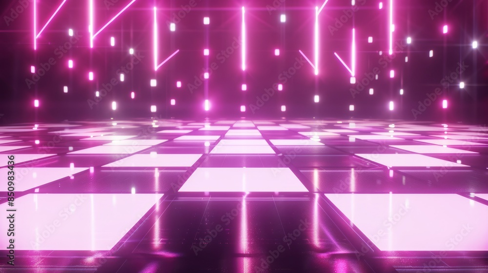 musical neon color background with white squares and purple lights. musical neon color background with white squares and purple lights.