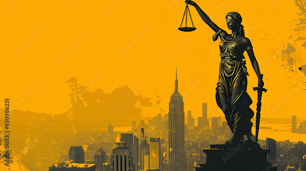 Fototapeta premium A Justice scales lady poster