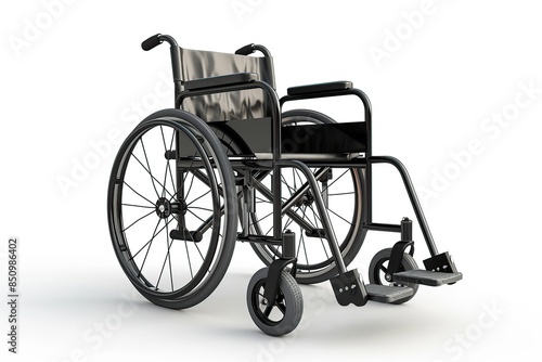 Wheelchair on white background