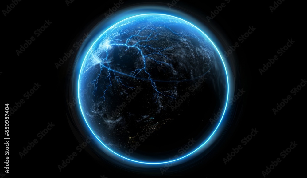 Electric Blue Globe Electric Blue Globe