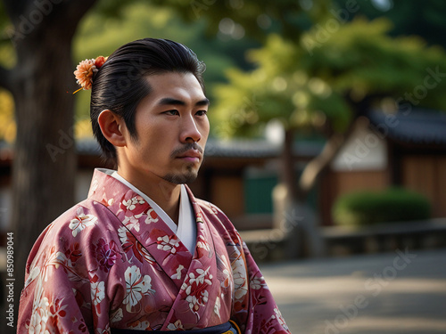 Japanese Man in a Traditional Kimono  © Yesac