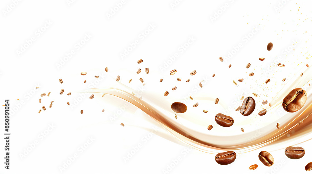 Coffee beans Swirl Abstract in the air close -up isolated on a white background
Coffee beans Swirl Abstract in the air close -up isolated on a white background