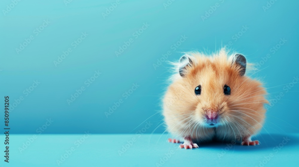 Cute hamster peeping with plain background Cute hamster peeping with plain background