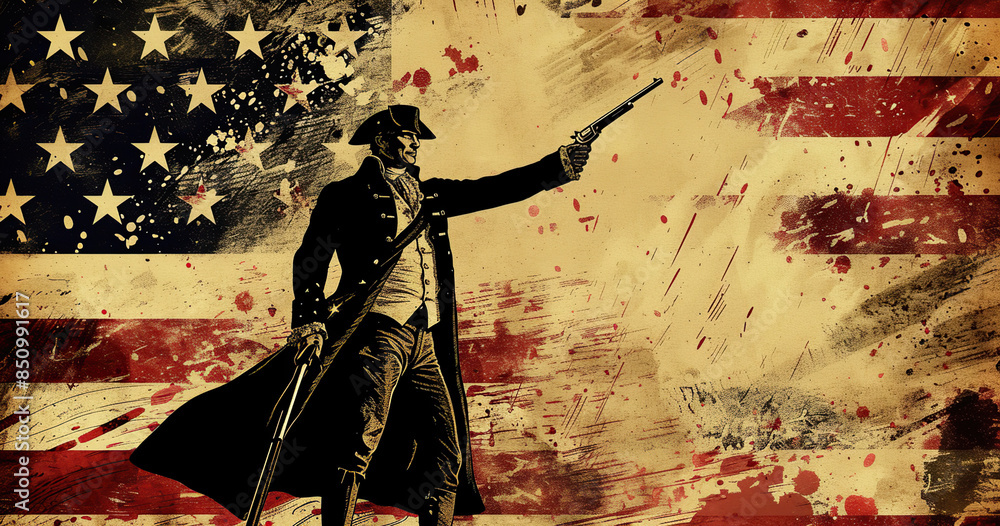 Fototapeta premium United States Independence Bakcground. 