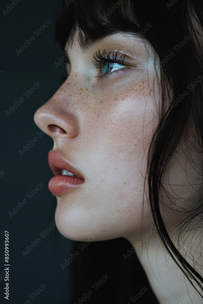 close-up photo of a girl's eye. close-up photo of a girl's eye.
