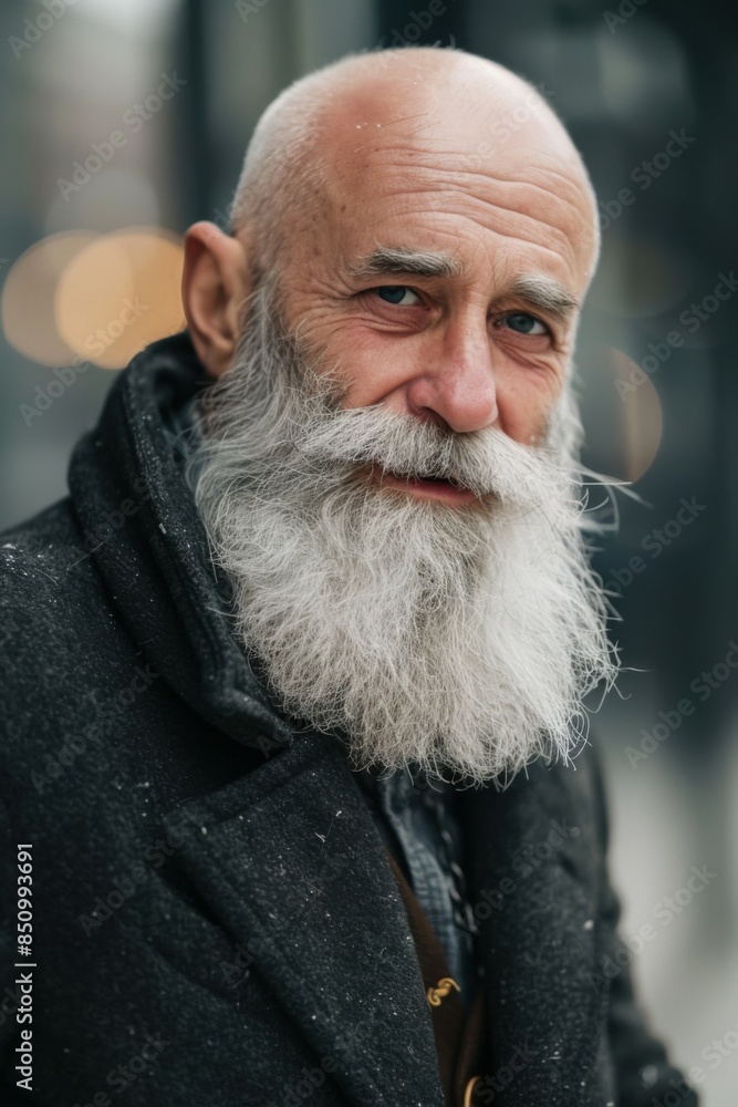 close-up portrait photo of stylish happy old man with modern haircut, big beard and well dressed. close-up portrait photo of stylish happy old man with modern haircut, big beard and well dressed.