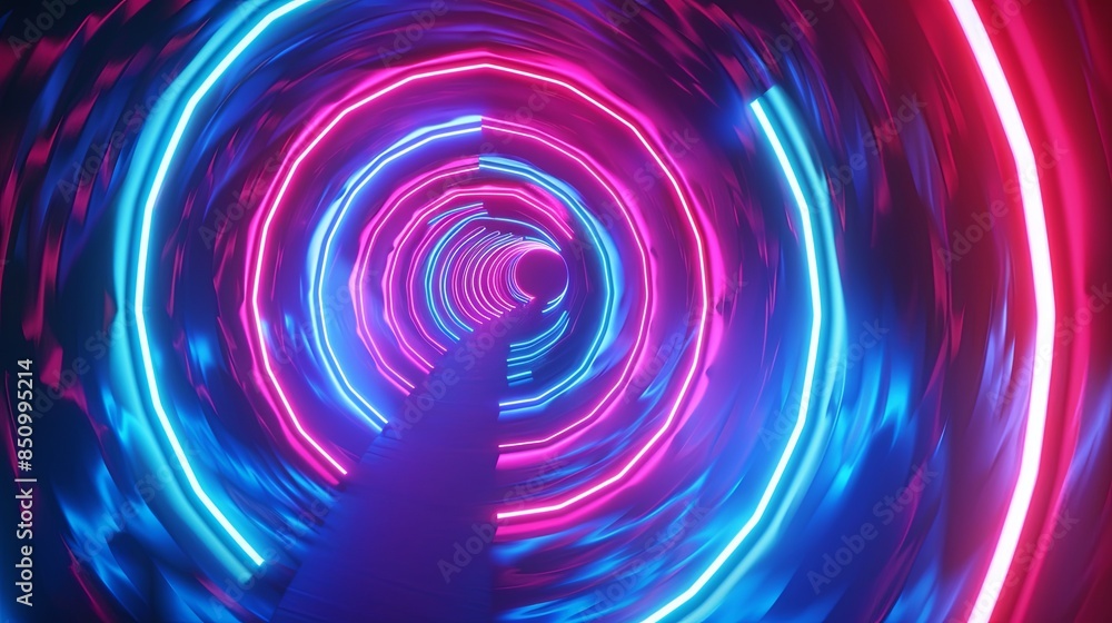 Red Blue Tunnel Abstract Background Red Blue Tunnel Abstract Background
