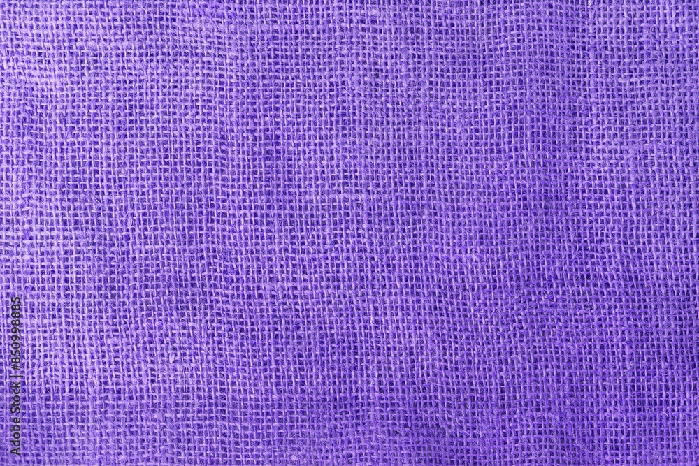Fototapeta premium texture fabric burlap for sewing violet, purple background color macro