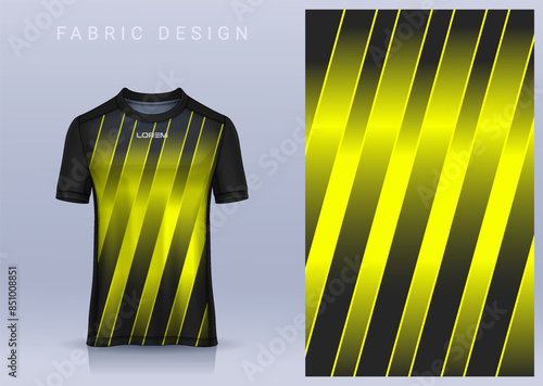 Fabric textile design for Sport t-shirt, Soccer jersey mockup for football club. uniform front view.	