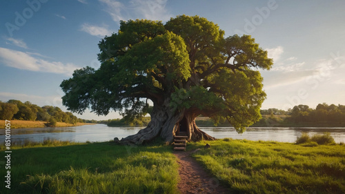 a large tree was used as a place to live
