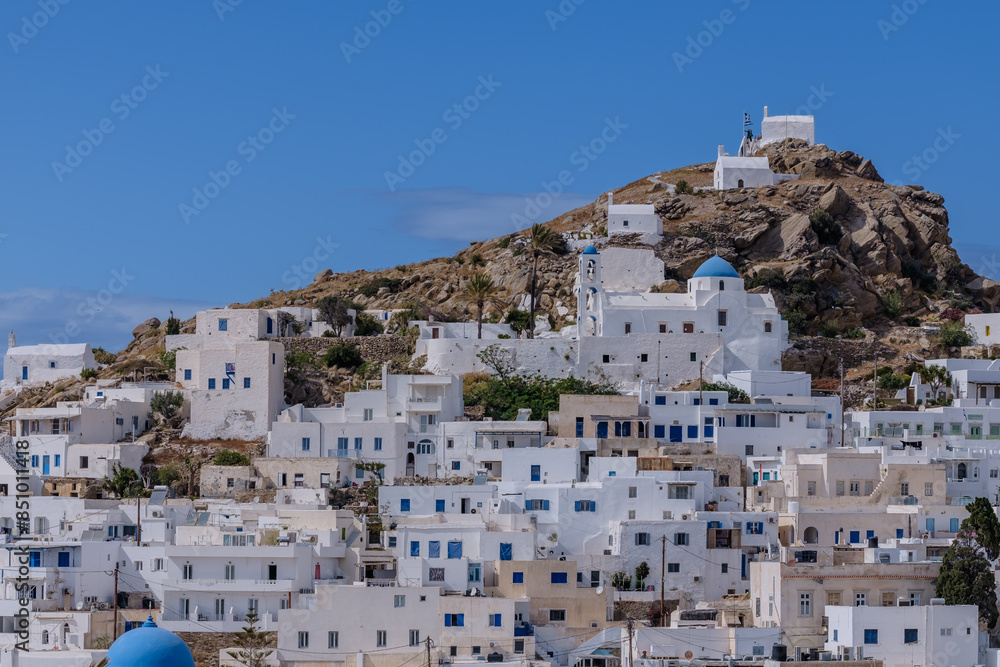 Panoramic view of the picturesque and popular island of Ios Greece Panoramic view of the picturesque and popular island of Ios Greece