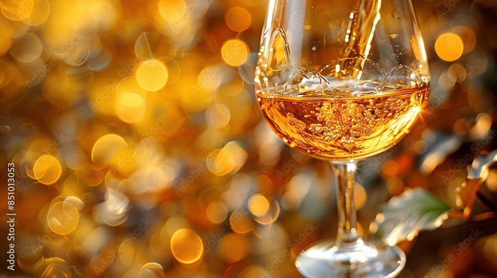 A close-up of a glass of wine on a table with a book of lights in the background A close-up of a glass of wine on a table with a book of lights in the background