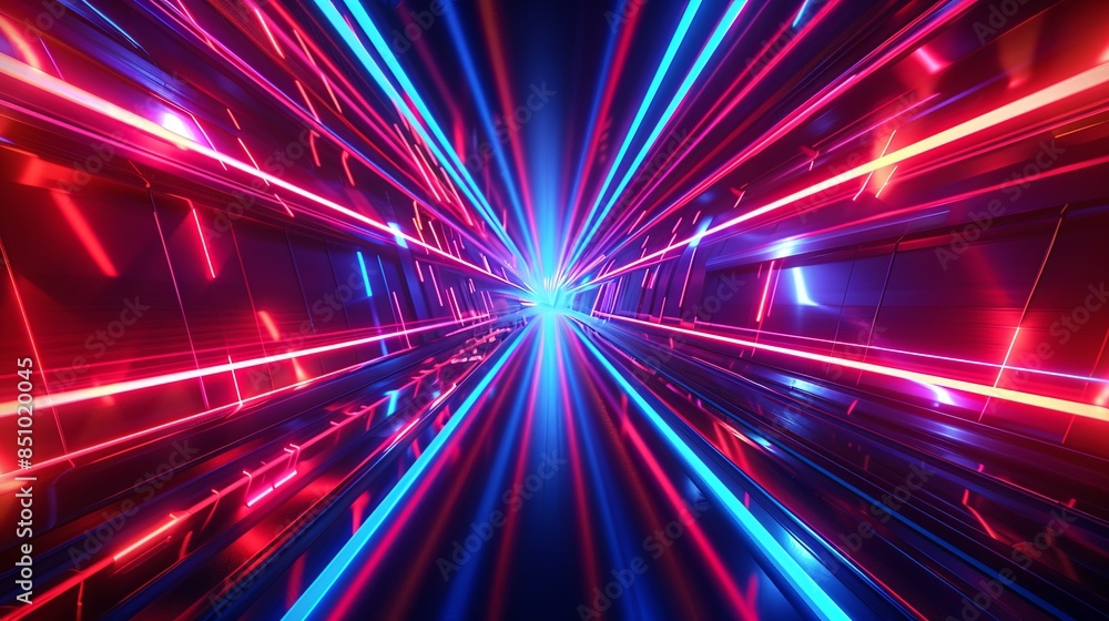 Red Blue Tunnel Abstract Background Red Blue Tunnel Abstract Background