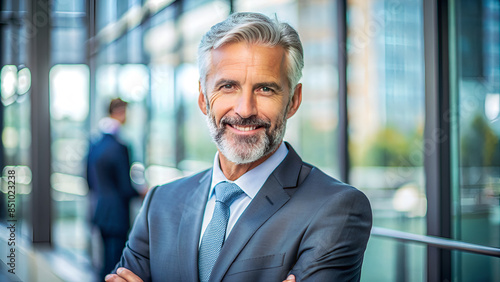 Successful mature businessman looking at camera with confidence