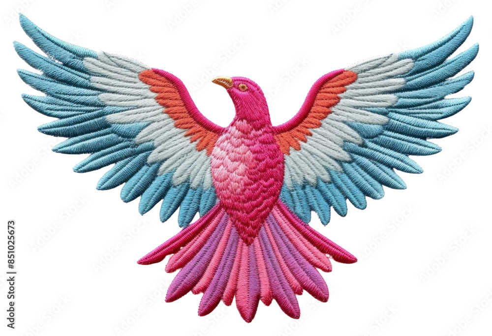 Obraz premium PNG Dove embroidery pattern animal.
