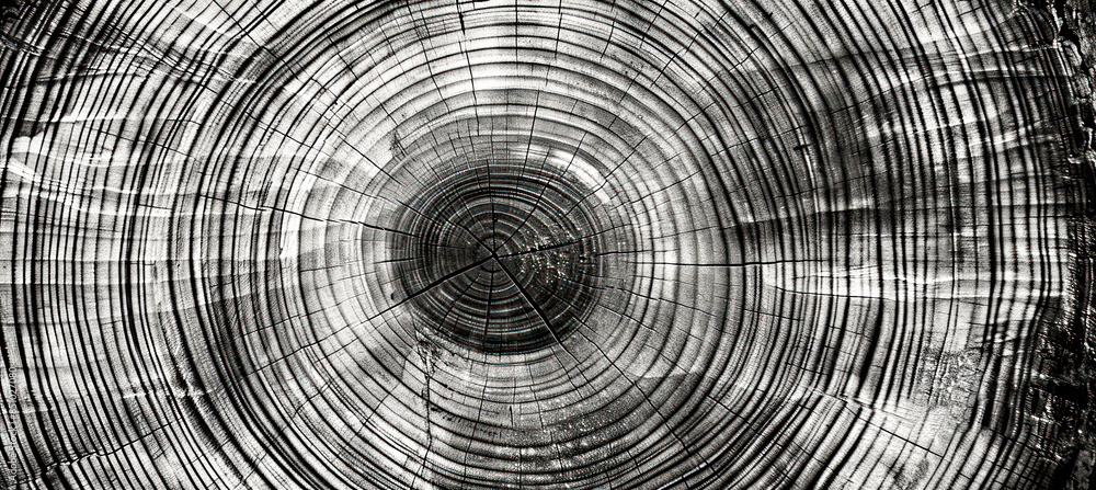 Close-up of tree rings on a cut log Close-up of tree rings on a cut log