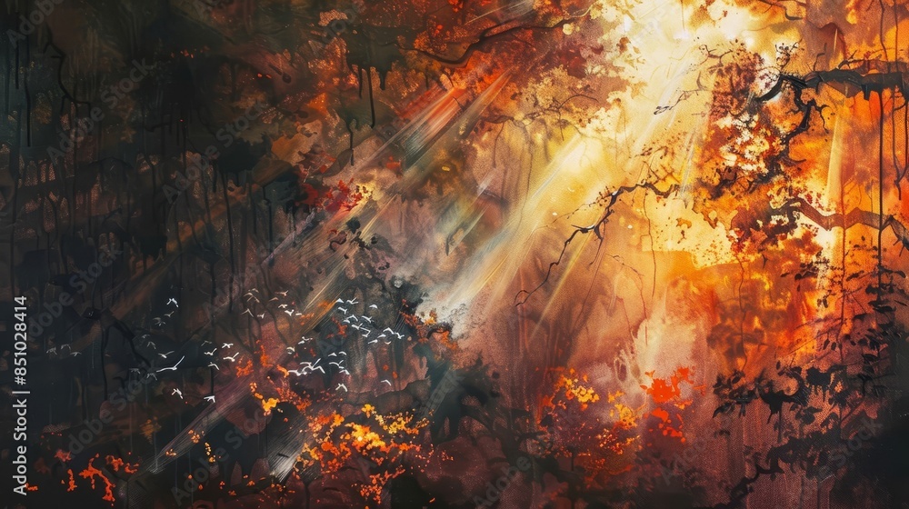 Light and shadow symphony with dramatic and intense contrasts Light and shadow symphony with dramatic and intense contrasts