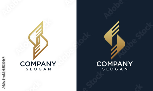 abstract initial letter s logo template. icons for business technology, modern, simple