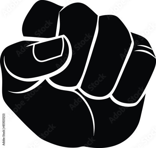 Fist Punch Concept Isolated On White Background