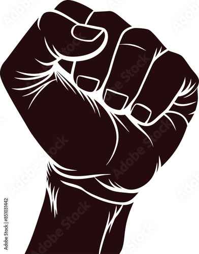 Human Fist Punch Concept On White Background