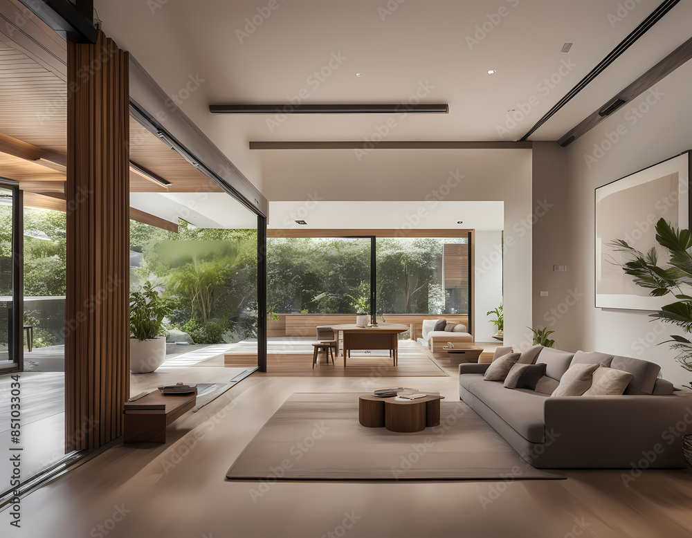 Fototapeta premium Modern home with zen vibes