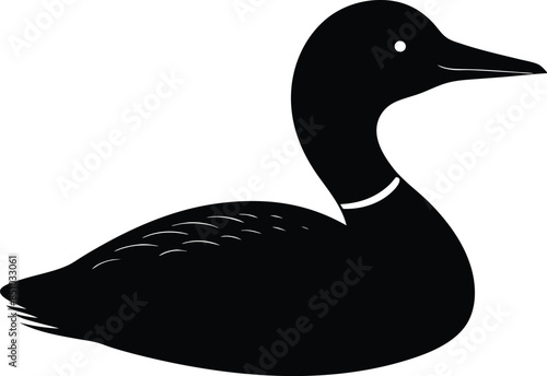 loon silhouette vector illustration