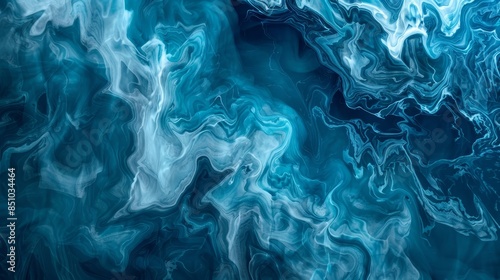 Wallpaper Mural Abstract underwater currents with swirling blue shades elegant blending Torontodigital.ca