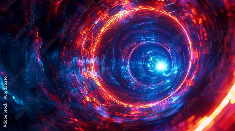 Red Blue Tunnel Abstract Background Red Blue Tunnel Abstract Background