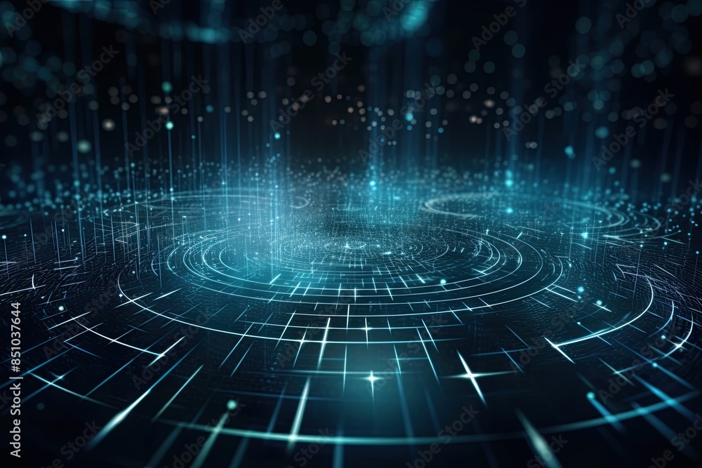 Fototapeta premium Abstract Background Illustrating Digital Transformation, System Engineering, and Programming Concepts 