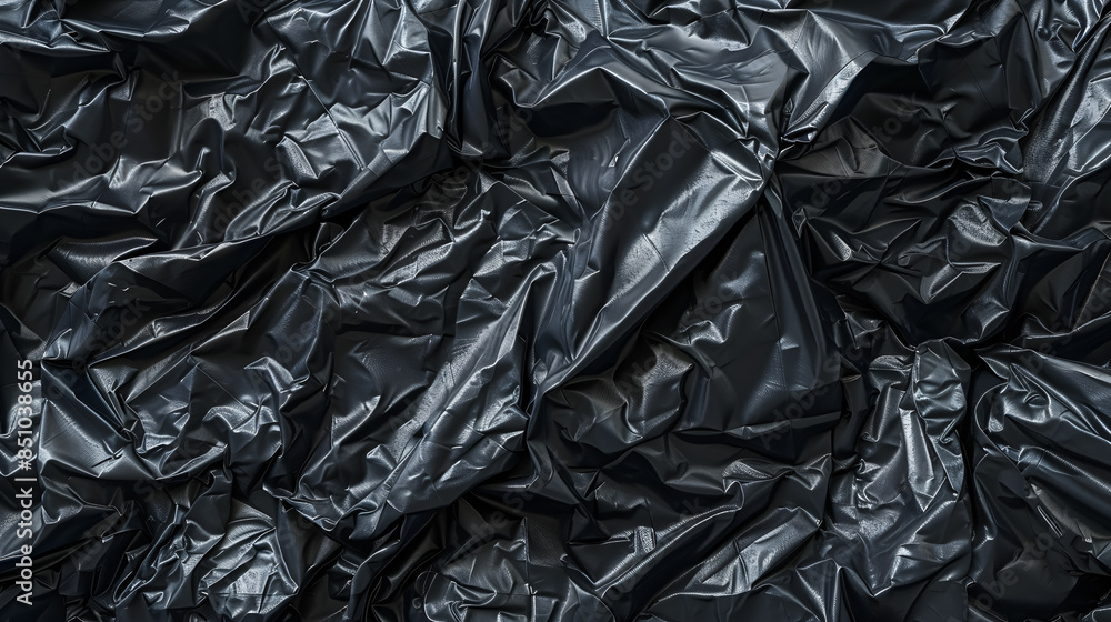 texture of a black garbage bag close up view texture of a black garbage bag close up view