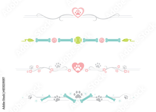 A set of pet love themed dividers
