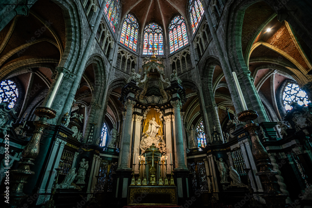 Fototapeta premium The Impressive Altar of St. Bavo's Cathedral - Ghent, Belgium