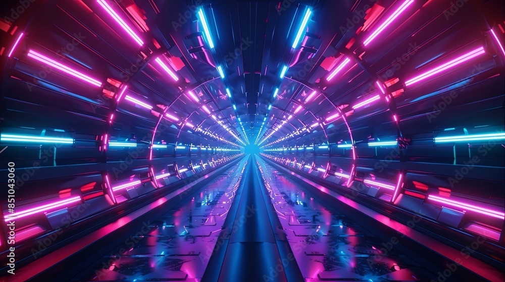 Red Blue Tunnel Abstract Background Red Blue Tunnel Abstract Background