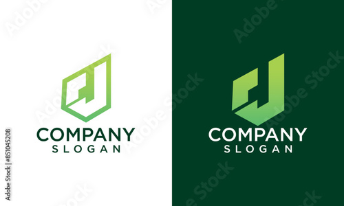 Abstract letter D Tech logo template